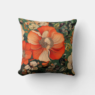 Hand drawn watercolor seamless Floral Pattern Cushion