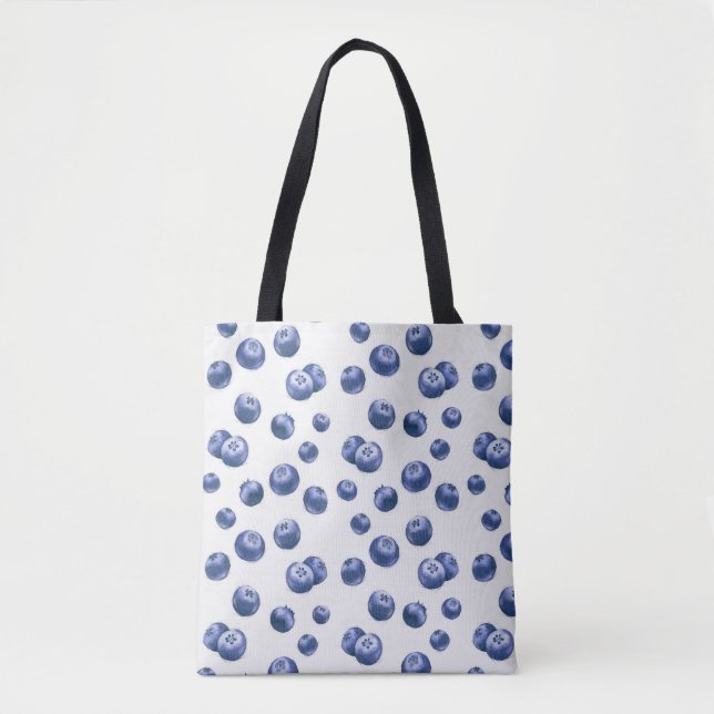 Hand drawn watercolor seamless repeated pattern wi tote bag (Front)