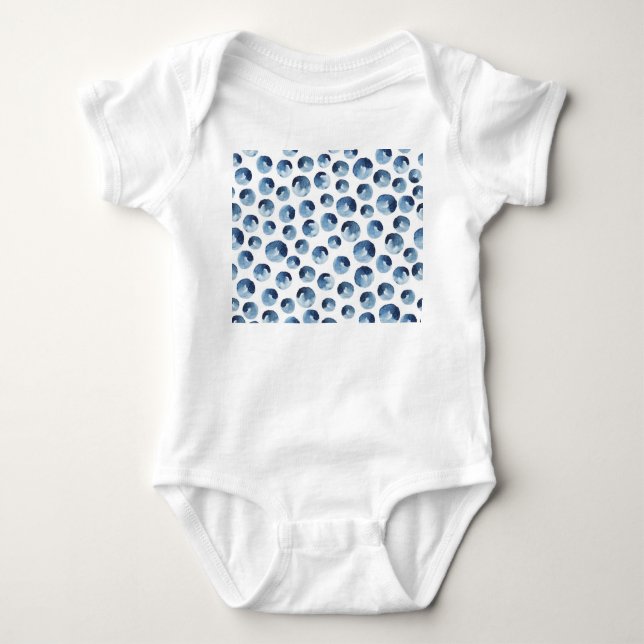Hand Drawn Watercolor Seamless Wallpaper Baby Bodysuit (Front)