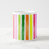 Hand drawn watercolored rainbow stripes