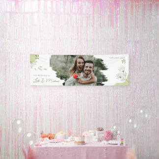 Hand drawn wedding banner