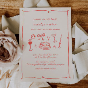 Hand Drawn Wedding Invitation