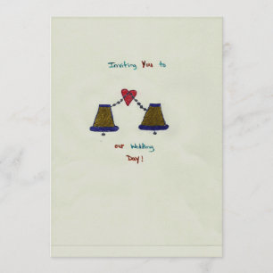 Hand Drawn Wedding Invitation Card