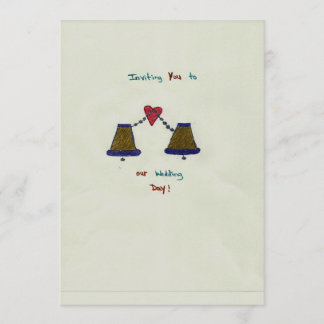 Hand Drawn Wedding Invitation Card