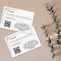 Hand Drawn Wedding Venue Mansion Illustration RSVP