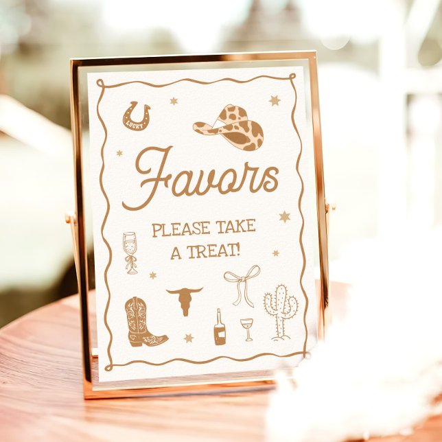 Hand Drawn Western Bridal Shower Favour Poster (Creator Uploaded)