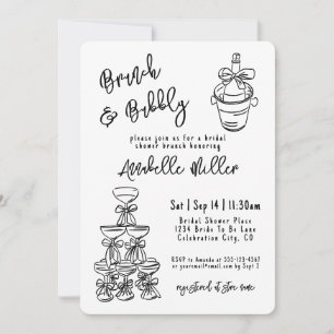Hand Drawn Whimsical Bridal Shower Invitation