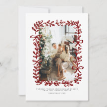 Hand Drawn Whimsical Christmas Family Photo