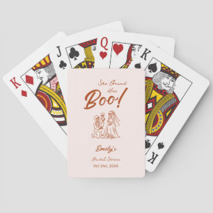 Hand Drawn Whimsical Halloween Bridal Shower Playing Cards