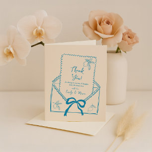 Hand Drawn Whimsical Lemon Wedding Thank You Cards