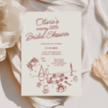 Hand Drawn Whimsical Merry Little Bridal Shower Invitation<br><div class="desc">Celebrate the upcoming nuptials of your favourite bride-to-be in style with our quirky and whimsical winter themed bridal shower invitations! This invitation features a hand-drawn illustration of a Christmas dinner scene in a fun and playful style, accompanied by a casual, handwritten font that perfectly captures the excitement and joy of...</div>