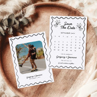 Hand Drawn Whimsical Quirky Photo Calendar Wedding