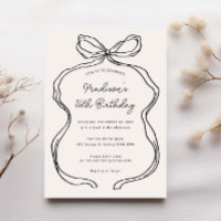 Hand Drawn Whimsical Ribbon 16th birthday party