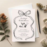 Hand Drawn Whimsical Ribbon Border Bridal Shower