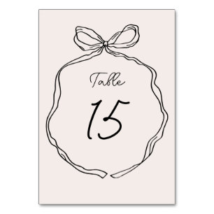 Hand Drawn Whimsical Ribbon Border  Table Number
