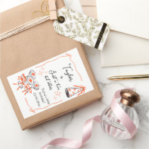 Hand Drawn Whimsical Vintage 30th birthday Martini