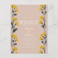 Hand-Drawn Wild Floral Botanical Vintage Wedding