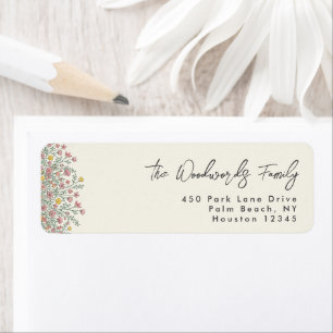 Hand Drawn Wildflower Return Address