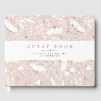 Hand-drawn Wildflowers Elegant Dusty Pink Wedding