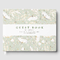 Hand-drawn Wildflowers Elegant Sage Green Wedding