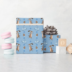 Hand Drawn Winter Dog - Wrapping Paper Roll