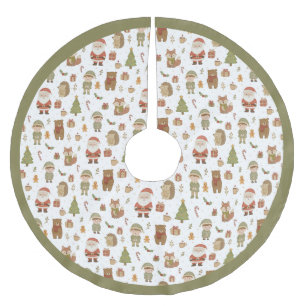 Hand Drawn Woodland Animals Christmas - Tree Skirt
