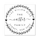 Hand Drawn Wreath Family Name Return Address