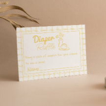 Hand Drawn Yellow Bread Vase Baby Diaper Raffle