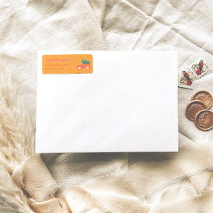 Hand Drawn Yellow Red Car Christmas Doddle Address