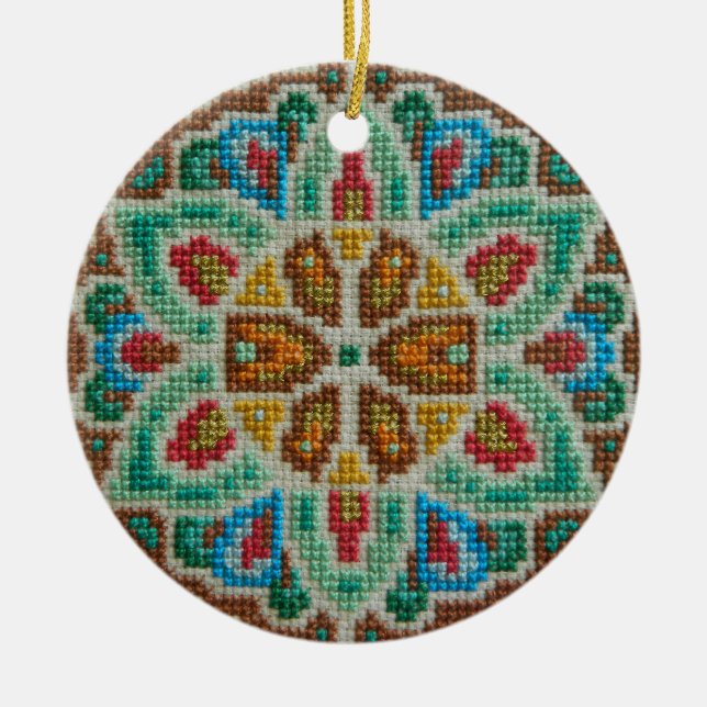 Hand embroidered Christmas ornament (Front)
