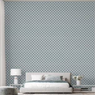 Hand Fand Cloudy Sky Pattern Wallpaper