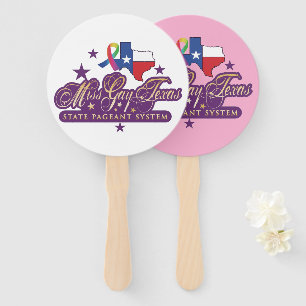 Hand Fans featuring Miss Gay Texas State Logo