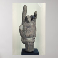 Hand from a colossal statue of Shiva, from Koh