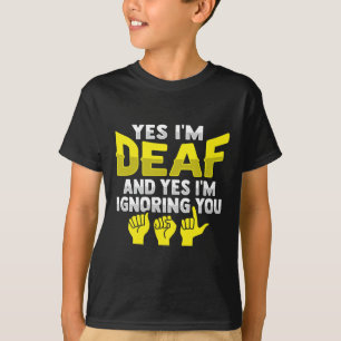 Hand Gesture Deaf Hearing Loss Awareness 11 T-Shirt