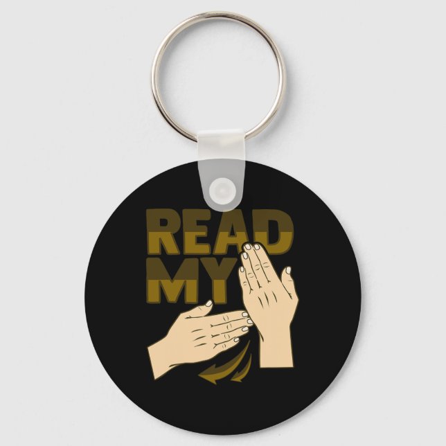 Hand Gesture Deaf Hearing Loss Awareness 12  Key Ring (Front)
