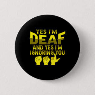 Hand Gesture Deaf Hearing Loss Awareness 1 6 Cm Round Badge