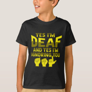 Hand Gesture Deaf Hearing Loss Awareness 1 T-Shirt