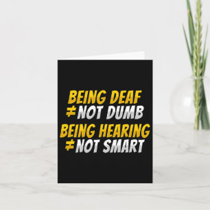 Hand Gesture Deaf Hearing Loss Awareness 2 Card