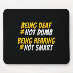 Hand Gesture Deaf Hearing Loss Awareness 2 Mouse Pad