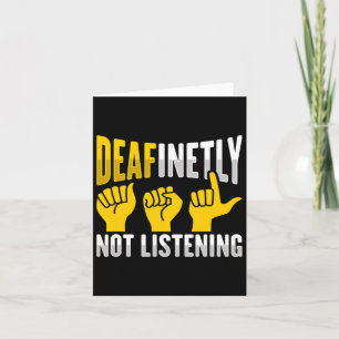Hand Gesture Deaf Hearing Loss Awareness 3  Card