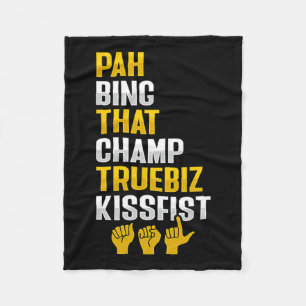 Hand Gesture Deaf Hearing Loss Awareness 8 Fleece Blanket