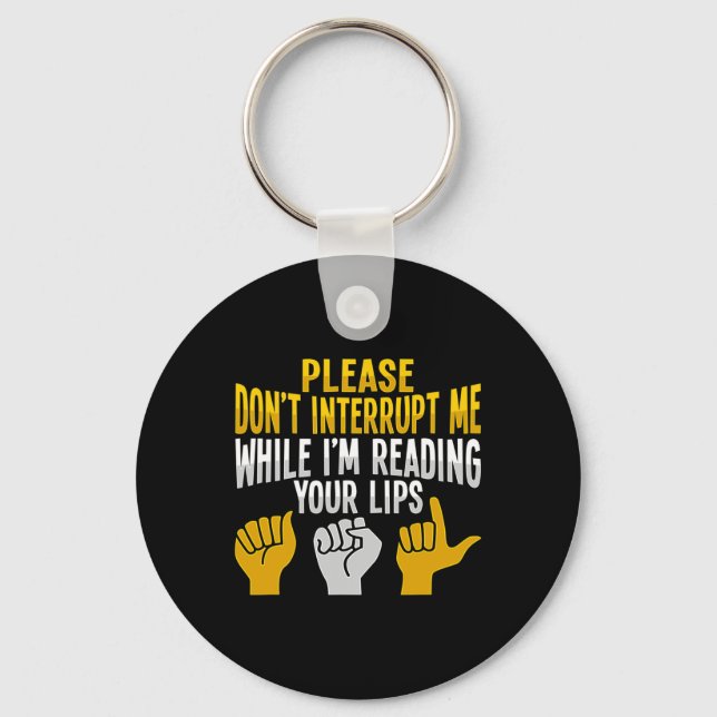 Hand Gesture Deaf Hearing Loss Awareness 9  Key Ring (Front)