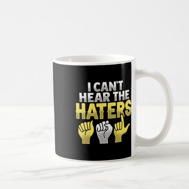 Hand Gesture Deaf Hearing Loss Awareness  Coffee Mug (Right)