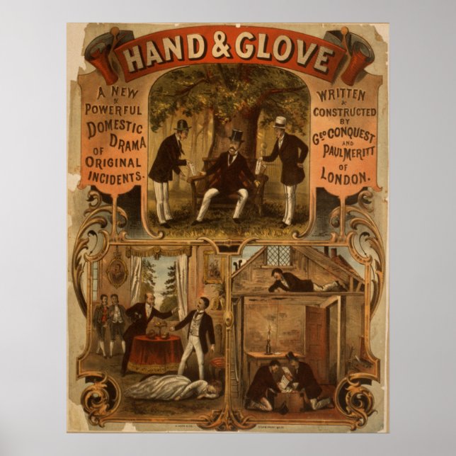 Hand & Glove DRAMA Act VAUDEVILLE Poster (Front)
