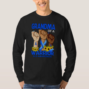 Hand Grandma Of A Warrior Als Awareness Sunflower T-Shirt