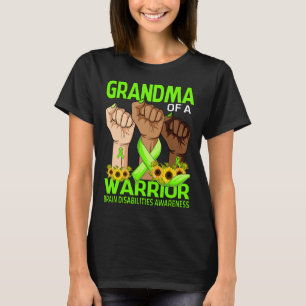 Hand Grandma Of A Warrior Brain Disabilities Aware T-Shirt