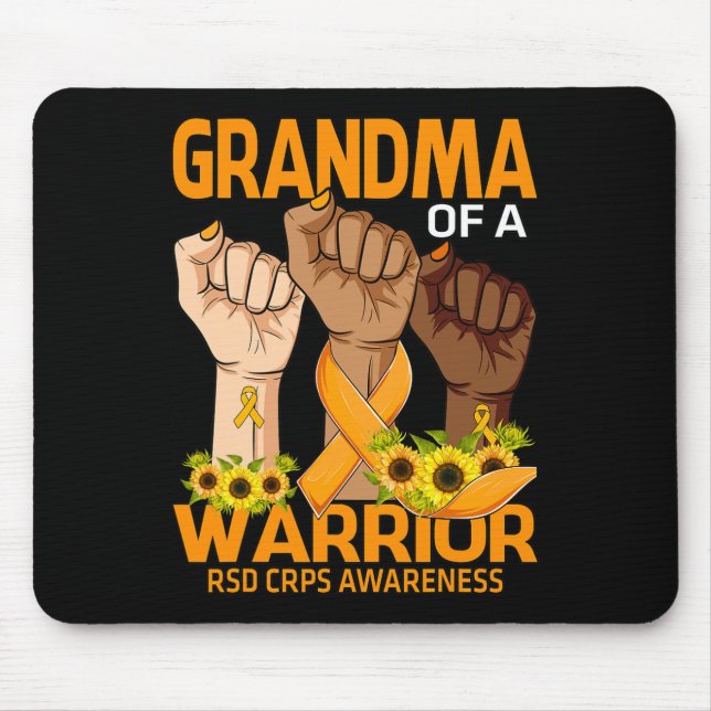Hand Grandma Of A Warrior Rsd Crps Awareness Sunfl Mouse Pad (Front)