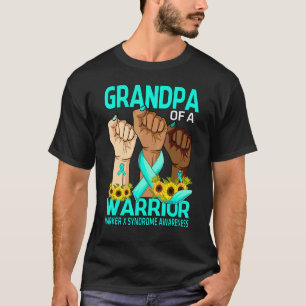 Hand Grandpa Of A Warrior Marker X Syndrome Awaren T-Shirt