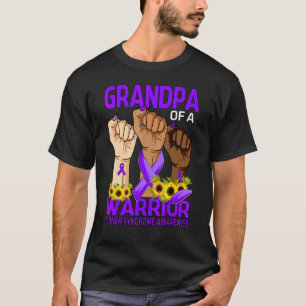 Hand Grandpa Of A Warrior Turner Syndrome Awarenes T-Shirt