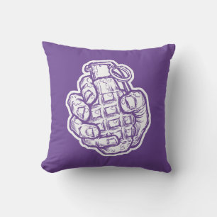 Hand Grenade In Comics Style Cushion